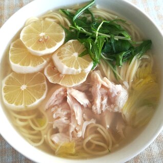 さっぱり☆棒ラーメンで塩レモンラーメン